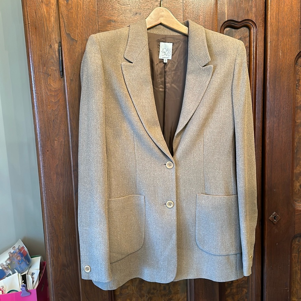 Joan & David light brown jacket.